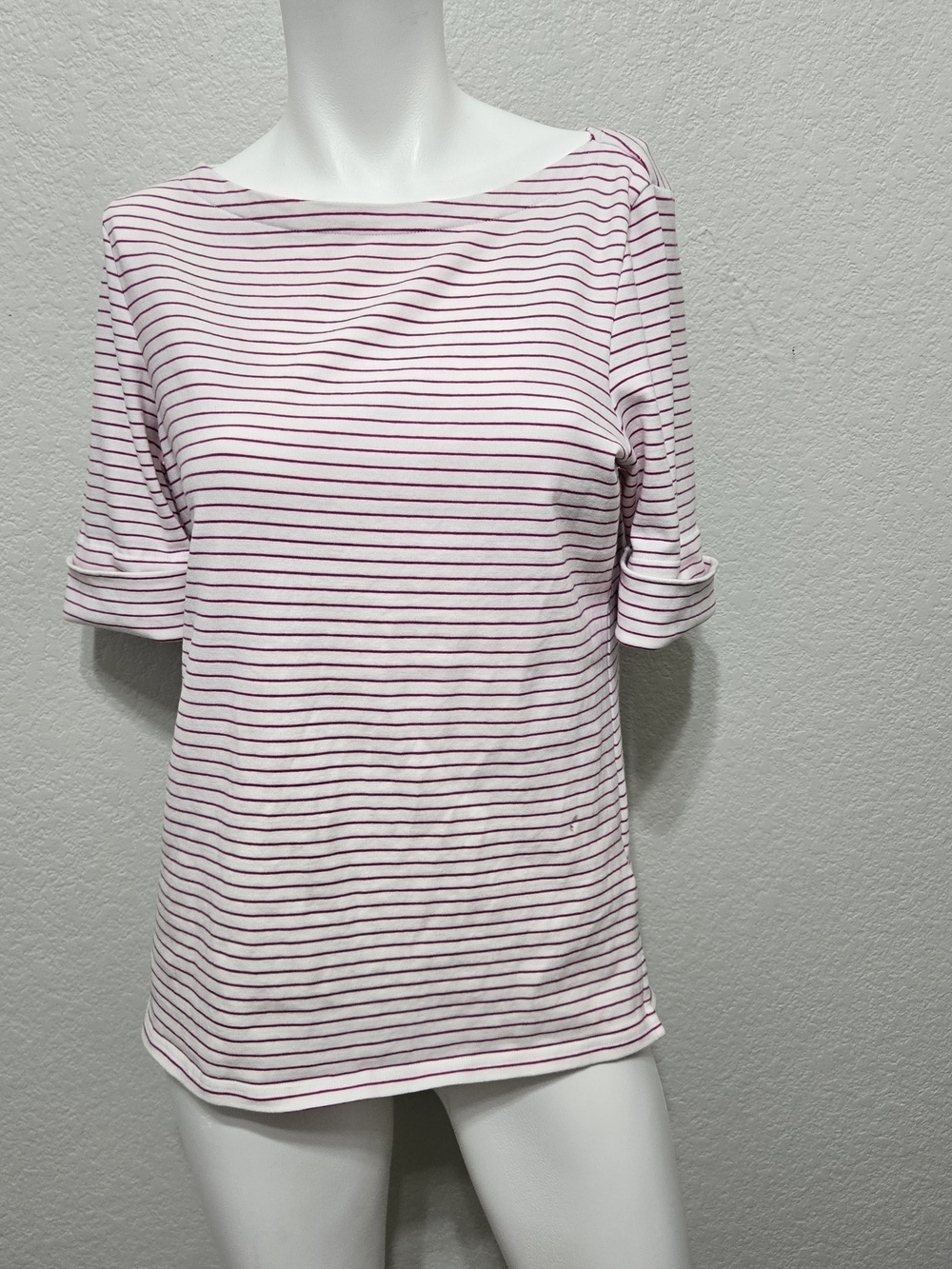 Ralph Lauren Striped Pink Crewneck Top Sixe XL